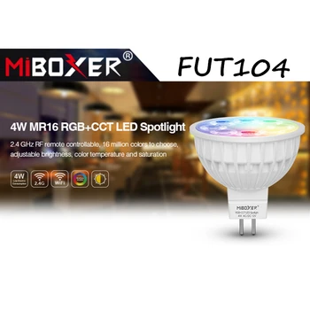 Miboxer FUT104 4 Вт MR16 RGB + CCT светодиодный Прожектор MR16 Светодиодная лампа для Спальни, Ресторана, Гостиной, освещения кухни