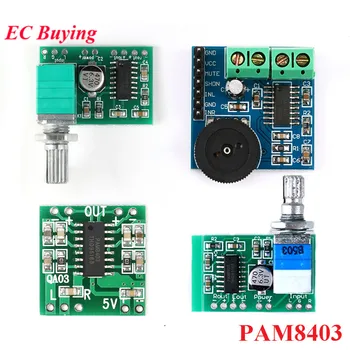 PAM8403 Плата Усилителя Модуль Мини 2,5 В-5 В 2x3 Вт Цифровая Мощность Аудио 2 Канала 3 Вт Регулятор Громкости USB Блок Питания Для Arduino