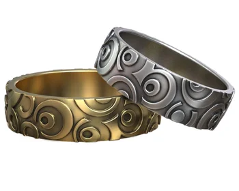обручальное кольцо с Рисунком круга 6g, Обручальная пара, Золотые кольца, кольца из чистого стерлингового серебра 925 пробы