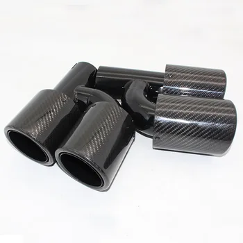 Общие 304 нержавеющая сталь, черное и светлое углеродное волокно, H-образная гофрированная выхлопная труба с двойным выходом для выхлопной трубы BMW E46