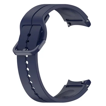 силиконовый ремешок 20 мм для Samsung Galaxy Watch5/ 4, рифленый монохромный браслет, сменные аксессуары для ремешка для часов